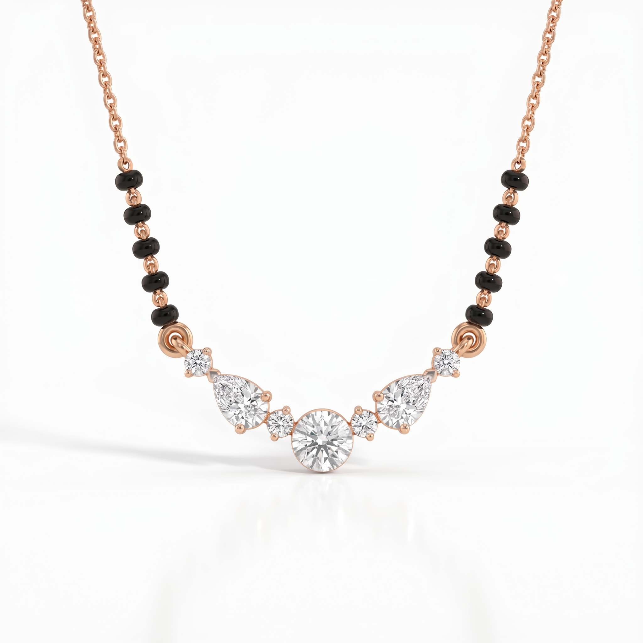 Sublime Embrace Diamond Mangalsutra by SVADEZI - rose