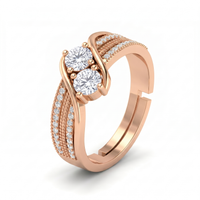 Cascading Petal Diamond Ring by SVADEZI - rose