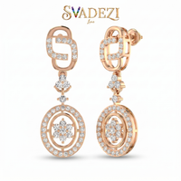 Regal Charm Diamond Earrings by SVADEZI - rose