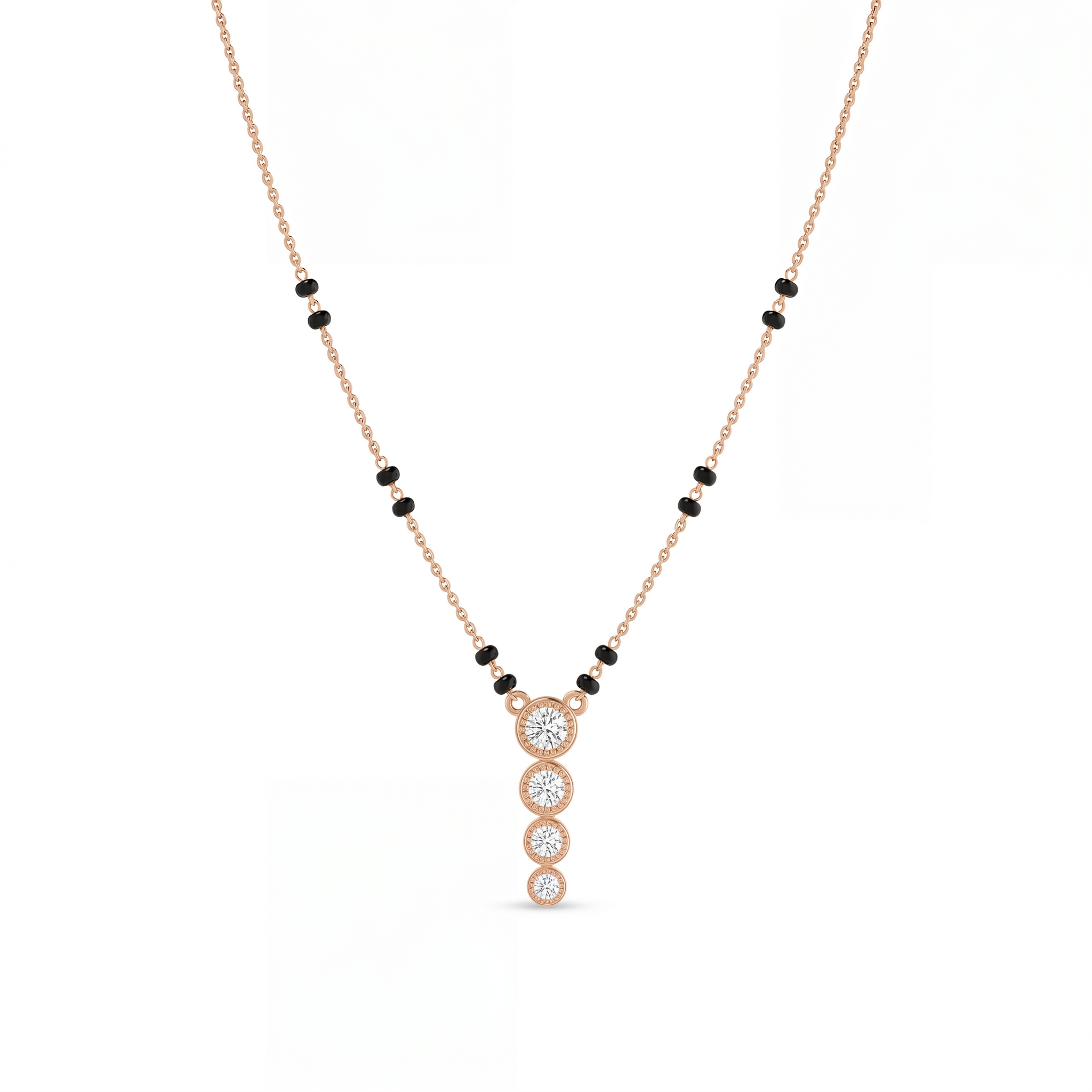 Enthroned Spell Diamond Mangalsutra by SVADEZI - rose