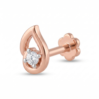 Lavish Majesty Diamond Nose Pin by SVADEZI - rose