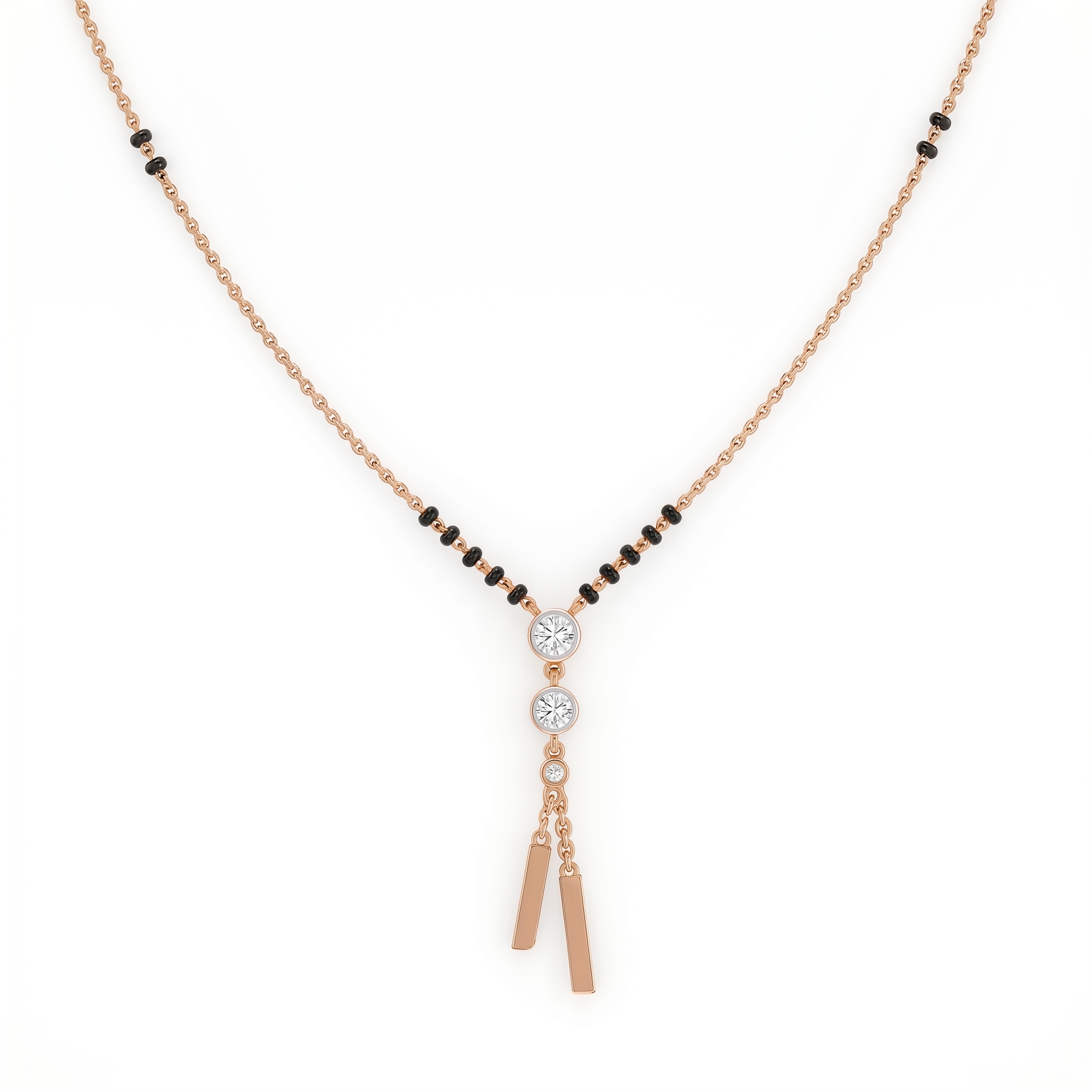 Celestial Petal Diamond Mangalsutra by SVADEZI - rose