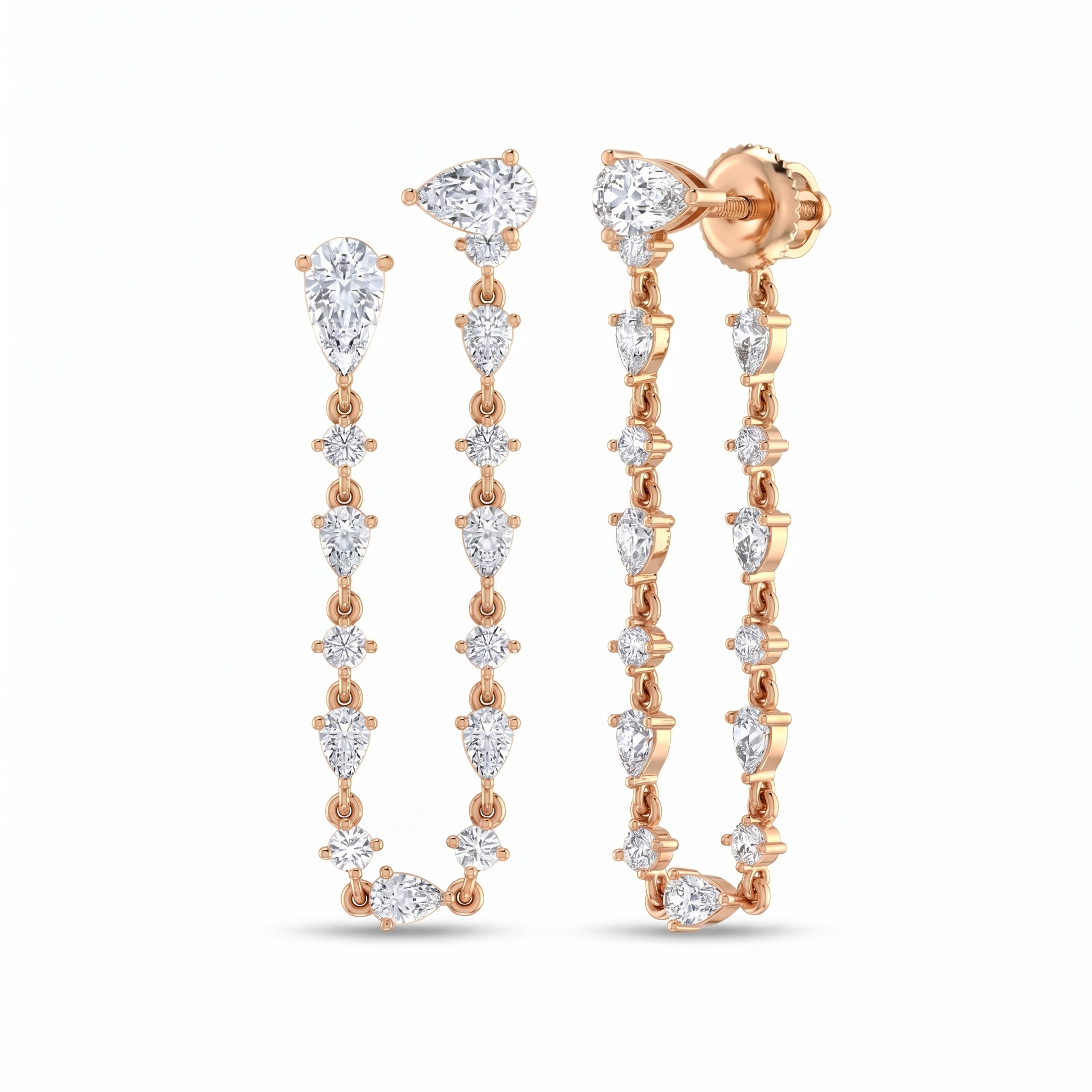 Glowing Reverie Diamond Earrings by SVADEZI - rose