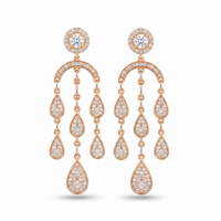 Gilded Lustre Diamond Earrings by SVADEZI - rose