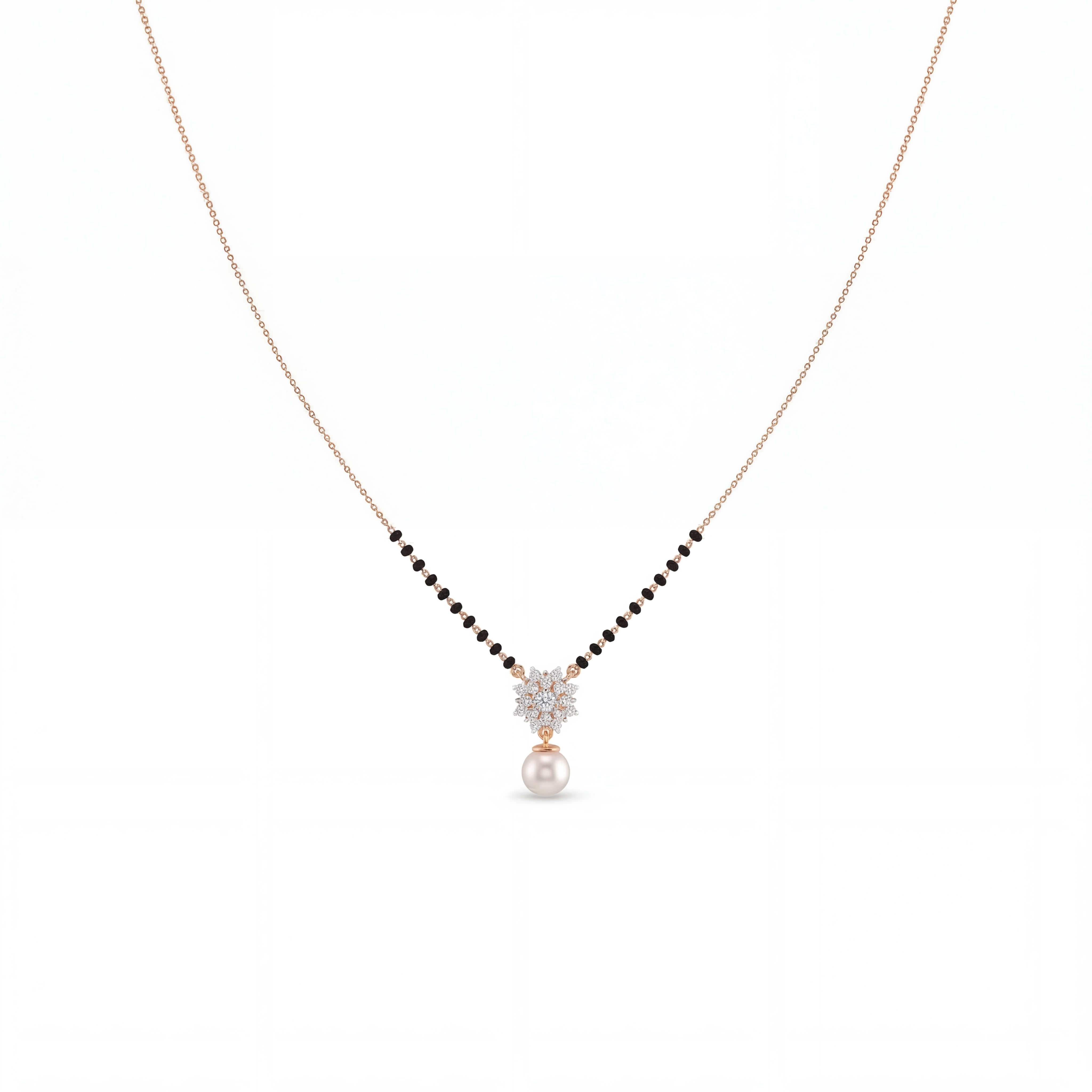 Pristine Brilliance Diamond Mangalsutra by SVADEZI - rose
