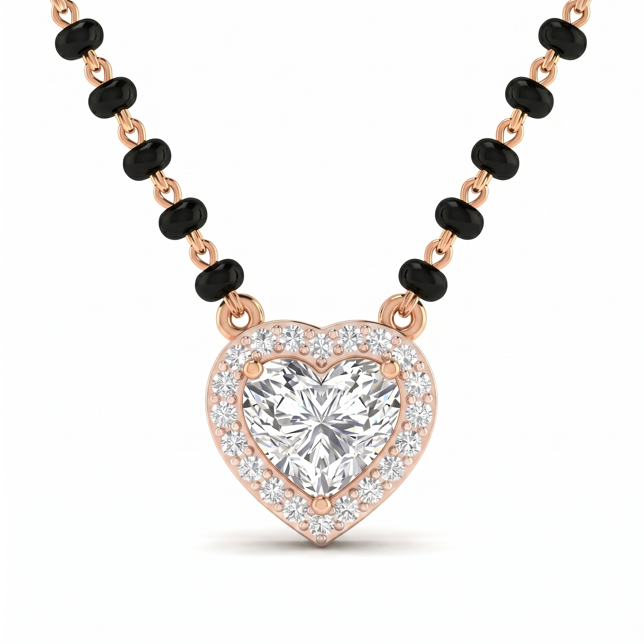 Tender Spell Diamond Mangalsutra by SVADEZI - rose