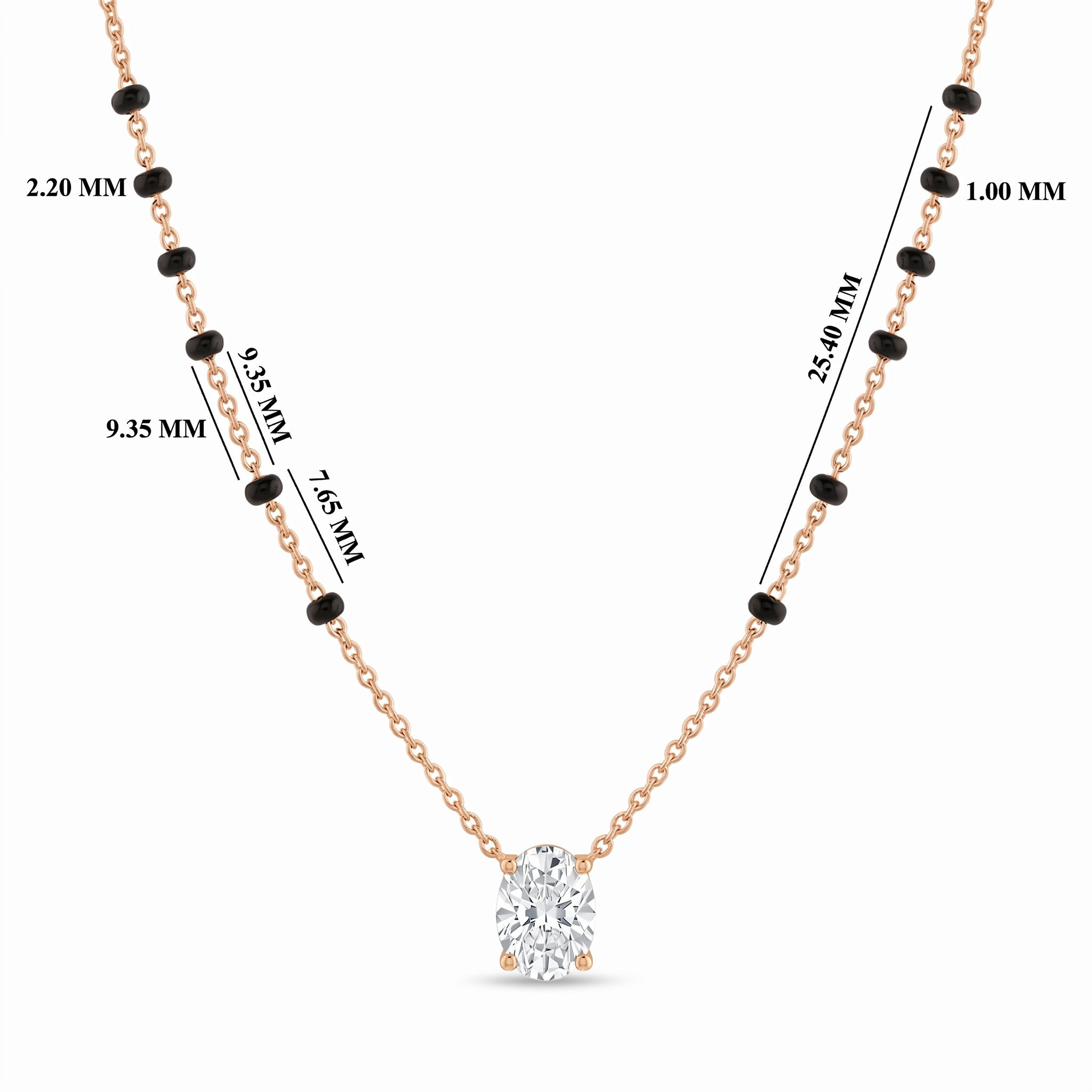 Imperial Embrace Diamond Mangalsutra by SVADEZI - rose