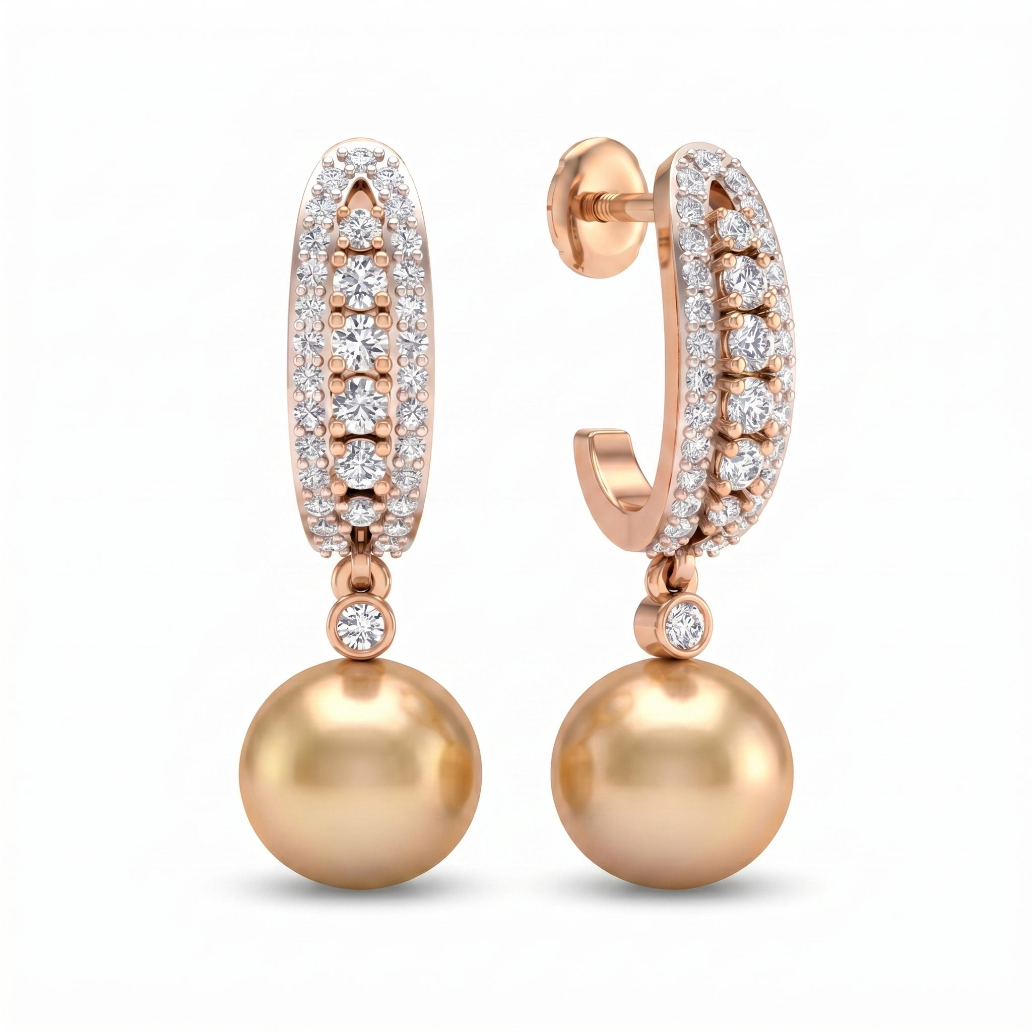 Glistening Grace Diamond Earrings by SVADEZI - rose