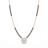 Jewelled Enchantment Diamond Mangalsutra by SVADEZI - rose