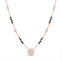 Crowned Brilliance Diamond Mangalsutra by SVADEZI - rose