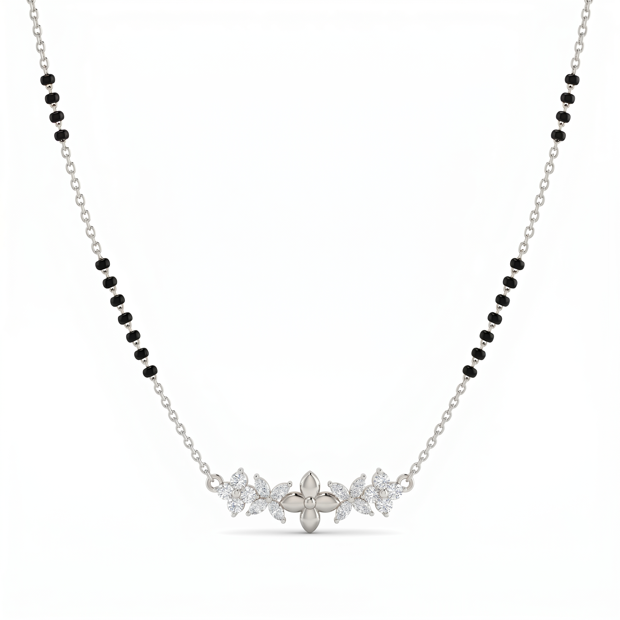 Ornate Embrace Diamond Mangalsutra by SVADEZI - rose