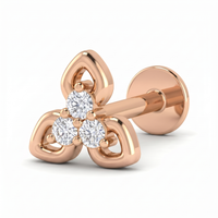 Solstice Petal Diamond Nose Pin by SVADEZI - rose