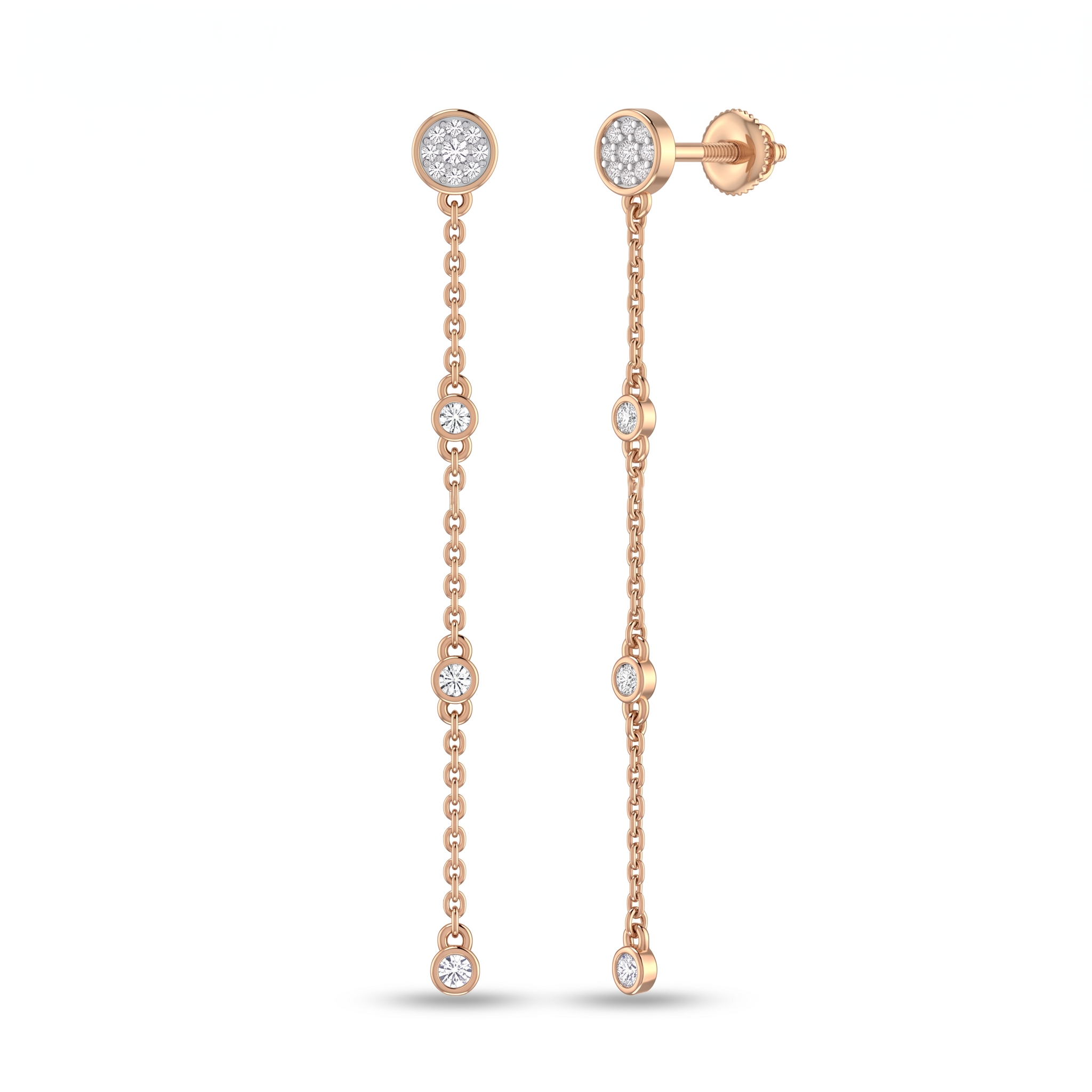 Majestic Sonata Diamond Earrings by SVADEZI - rose