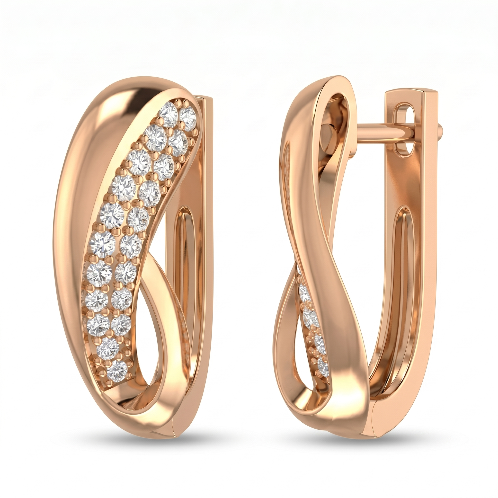 Heavenly Grace Diamond Earrings by SVADEZI - rose