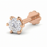 Regal Mystique Diamond Nose Pin by SVADEZI - rose