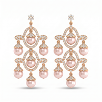 Sacred Brilliance Diamond Earrings by SVADEZI - rose