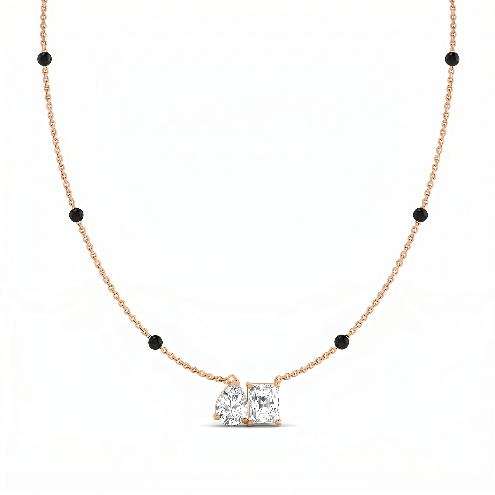 Imperial Bloom Diamond Mangalsutra by SVADEZI - rose