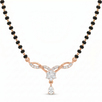 Glowing Mystique Diamond Mangalsutra by SVADEZI - rose