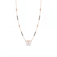 Enthroned Sonnet Diamond Mangalsutra by SVADEZI - rose