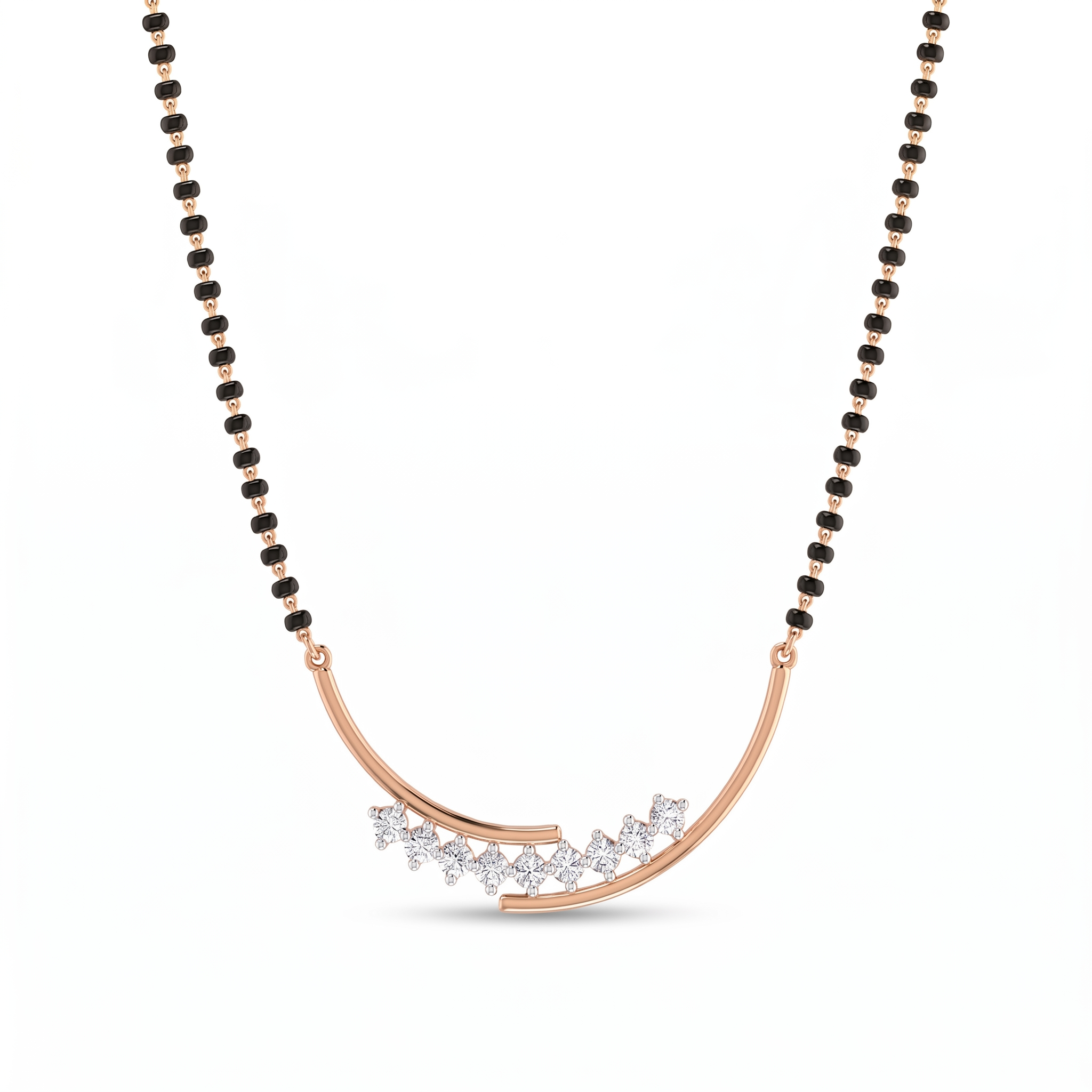 Sparkling Bliss Diamond Mangalsutra by SVADEZI - rose