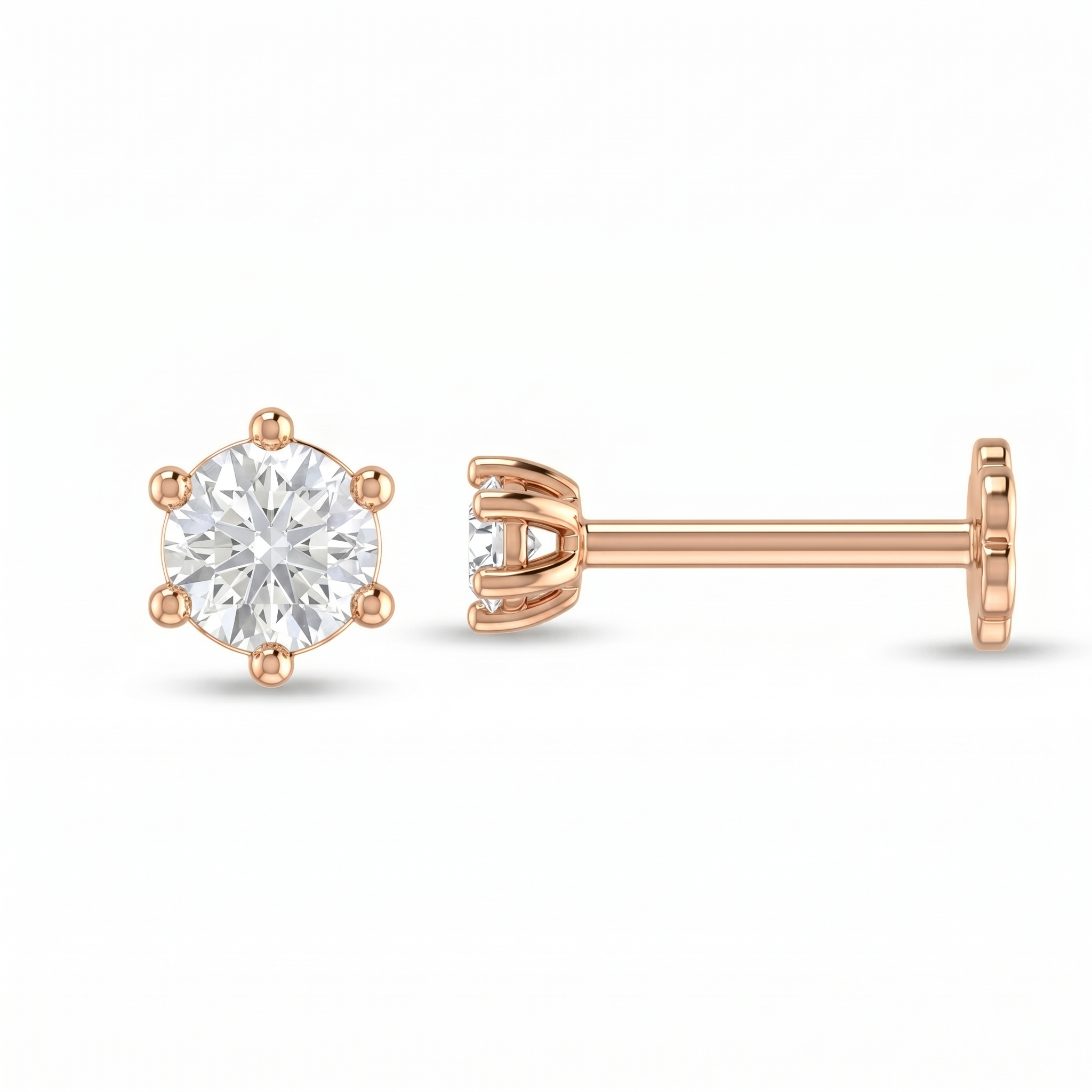 Enchanted Heritage Diamond Nose Pin by SVADEZI - rose