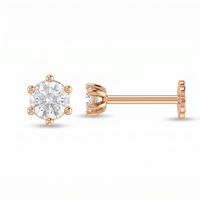 Enchanted Heritage Diamond Nose Pin by SVADEZI - rose