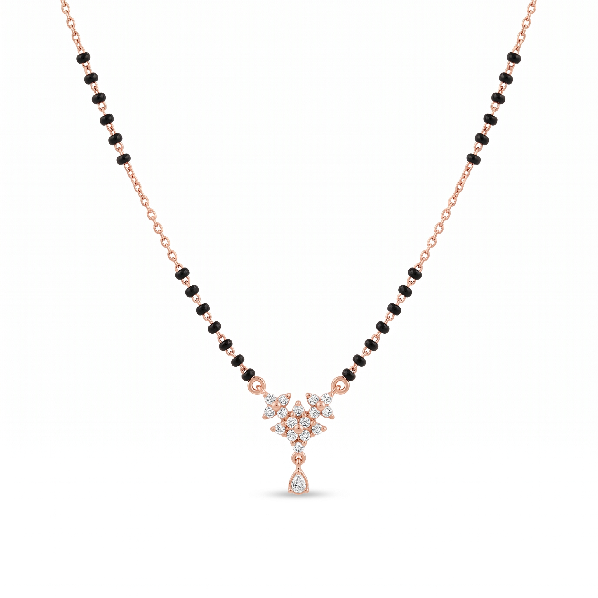 Ornate Cascade Diamond Mangalsutra by SVADEZI - rose