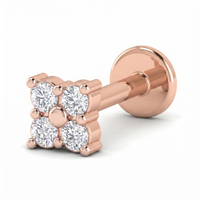 Enchanted Melody Diamond Nose Pin by SVADEZI - rose