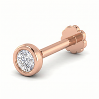 Divine Memory Diamond Nose Pin by SVADEZI - rose