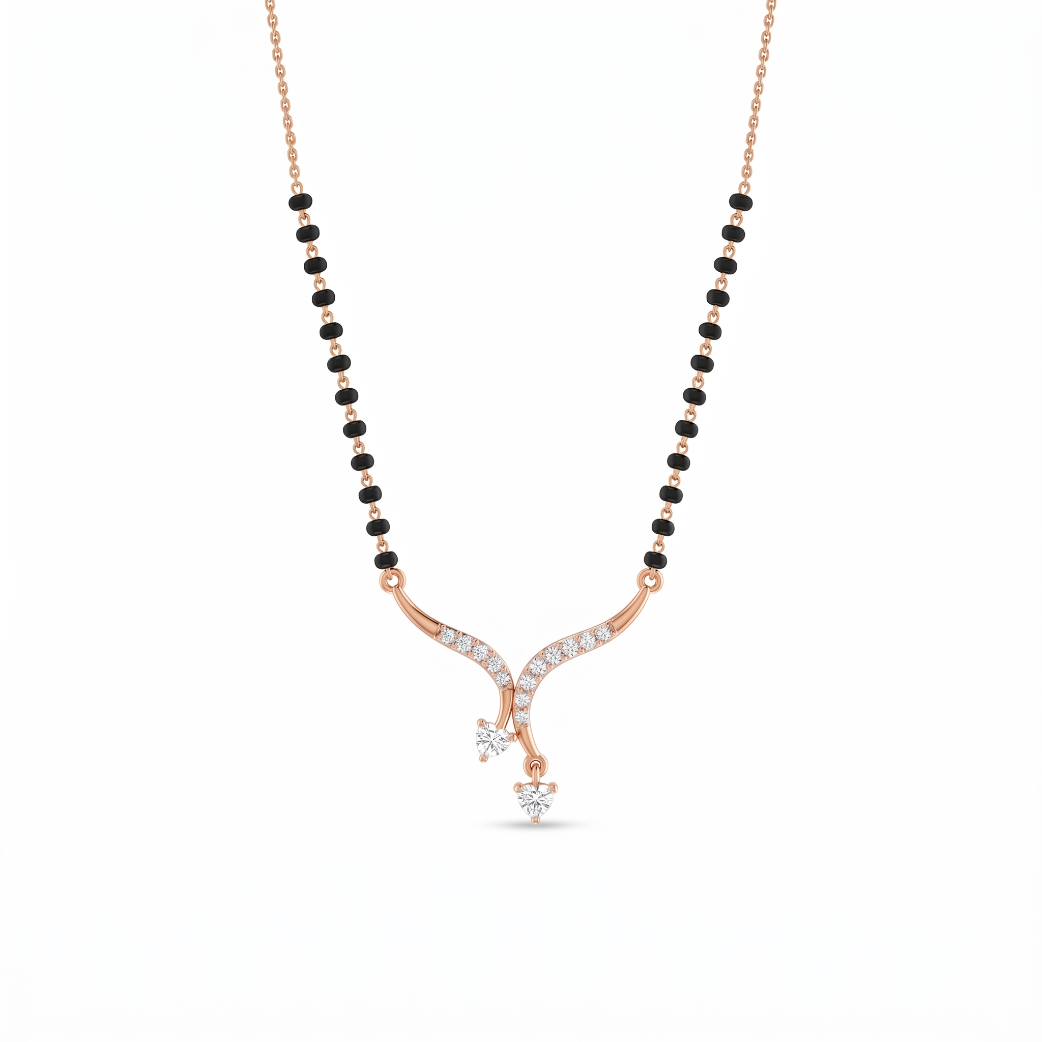 Majestic Elegance Diamond Mangalsutra by SVADEZI - rose