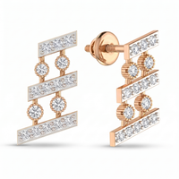 Imperial Ballad Diamond Earrings by SVADEZI - rose