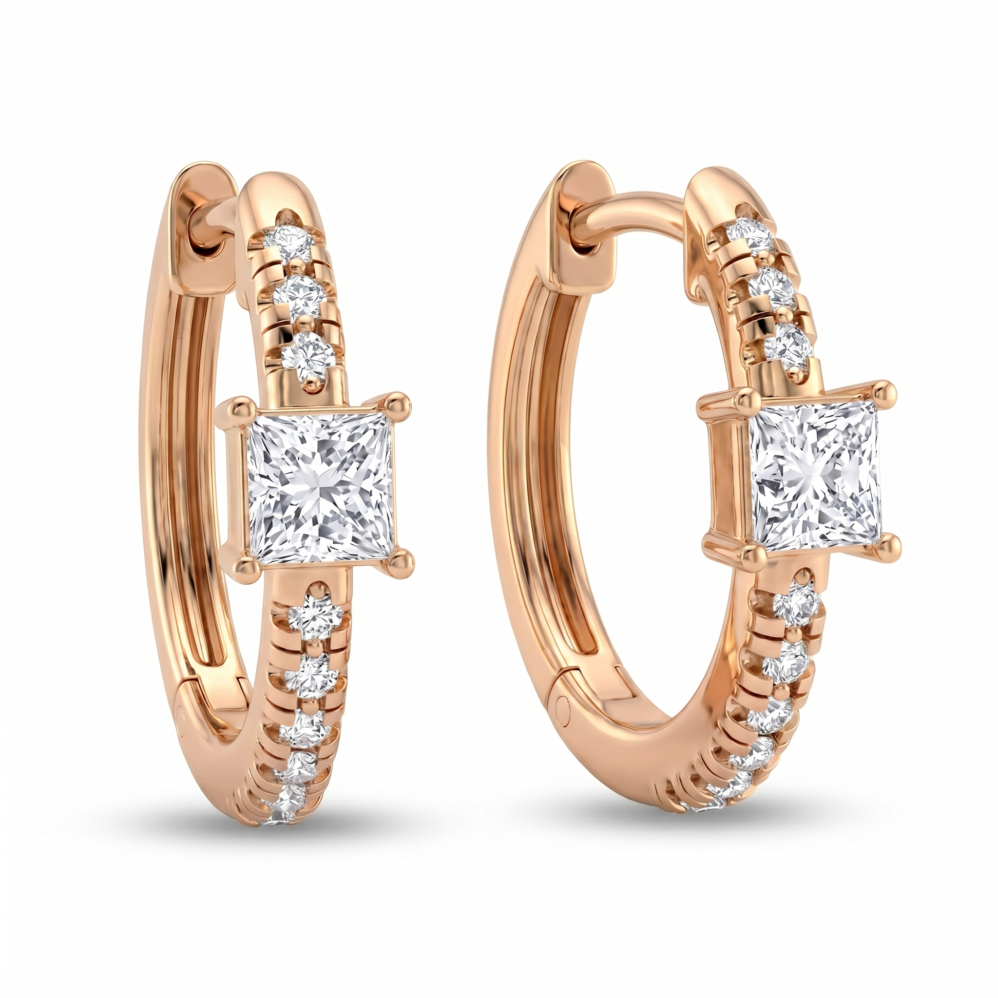 Sovereign Sonata Diamond Earrings by SVADEZI - rose