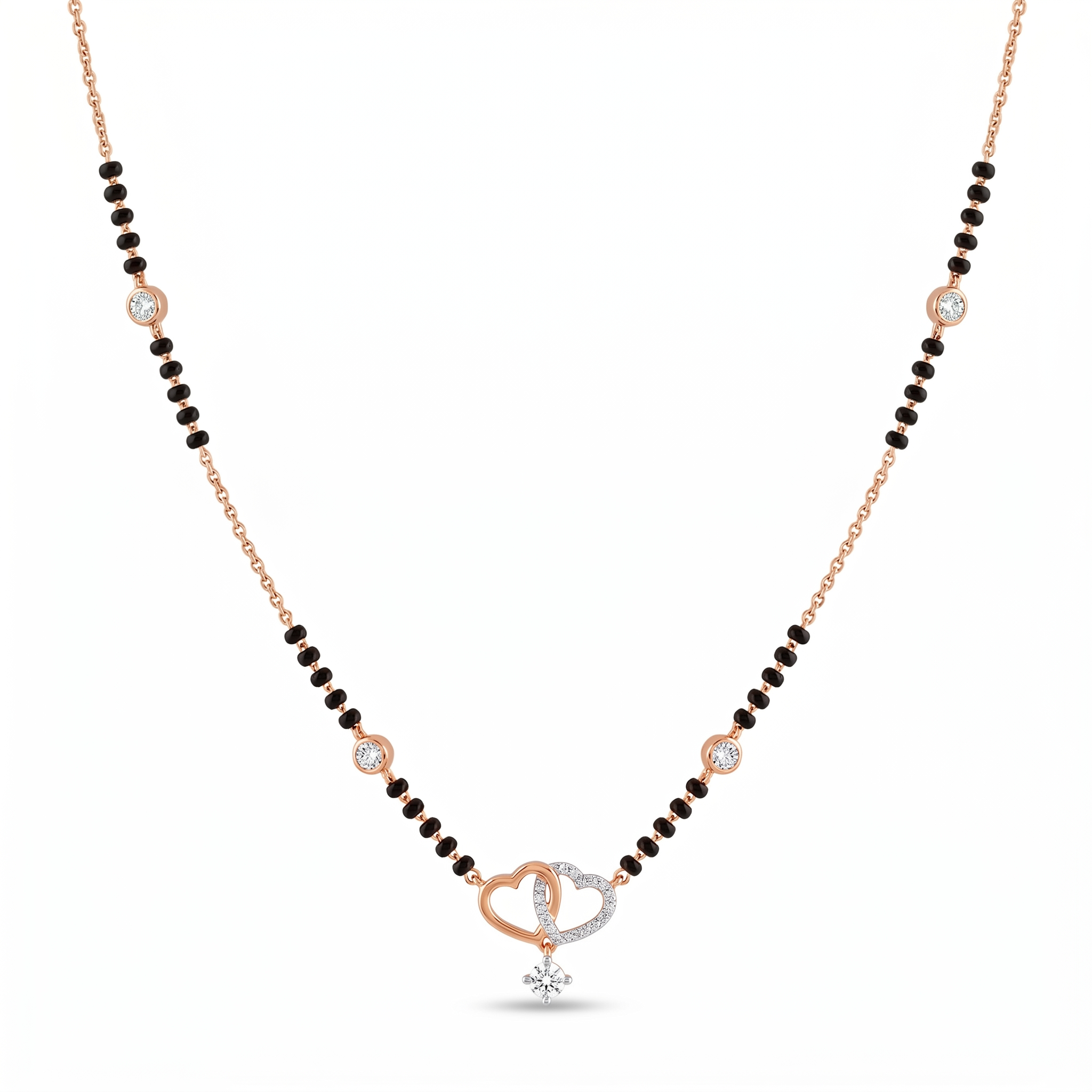 Sovereign Charm Diamond Mangalsutra by SVADEZI - rose