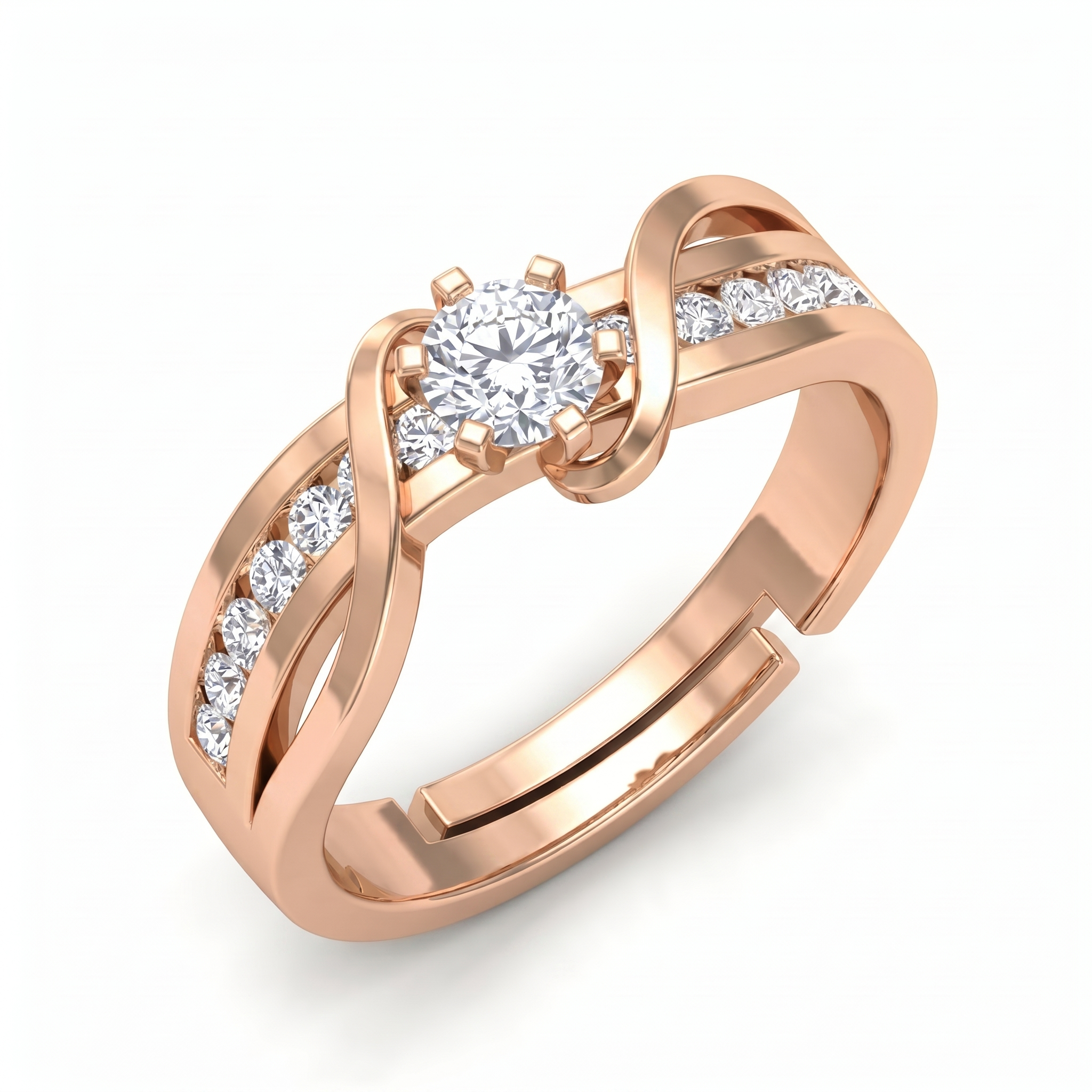 Ornate Reverie Diamond Ring by SVADEZI - rose