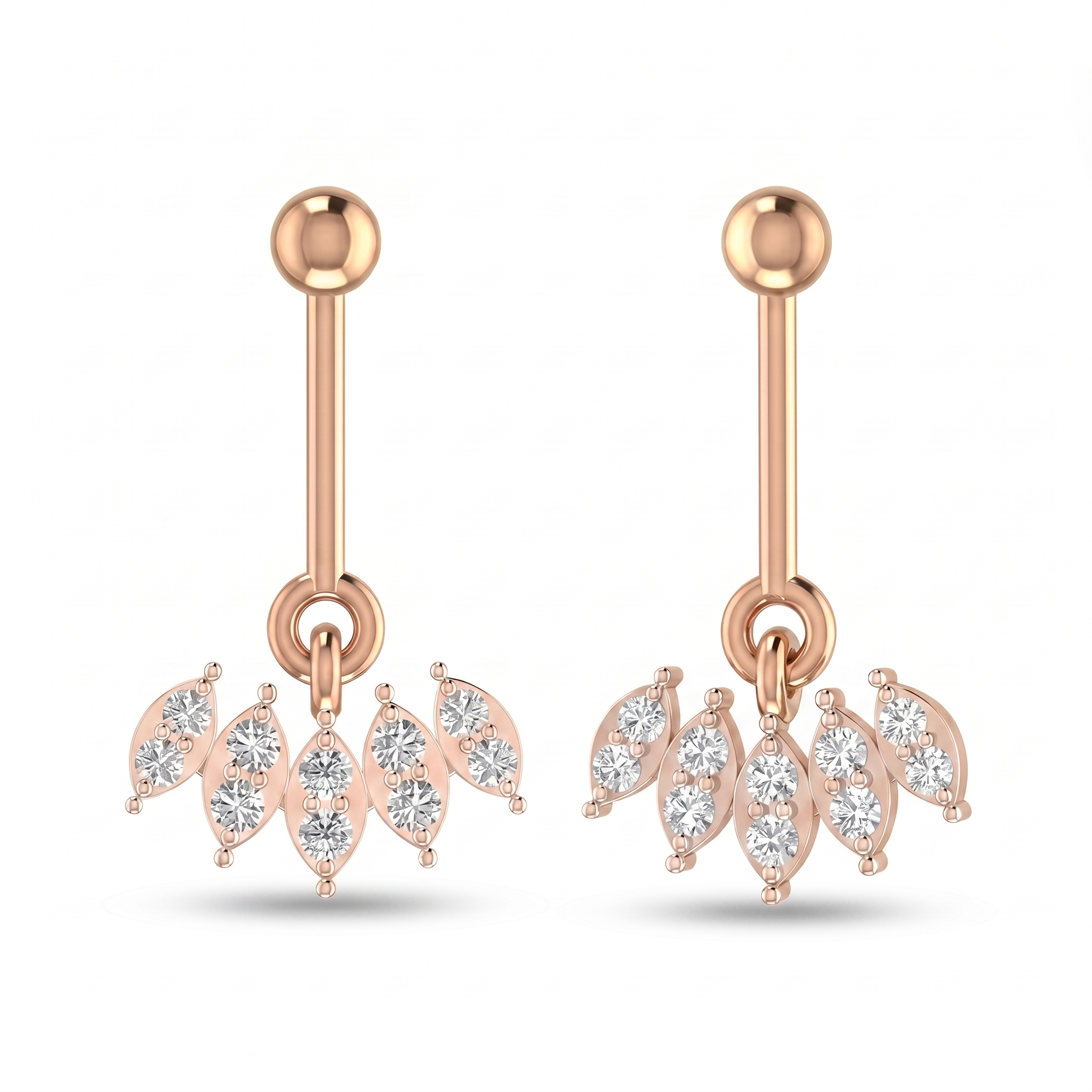 Solstice Ode Diamond Earrings by SVADEZI - rose