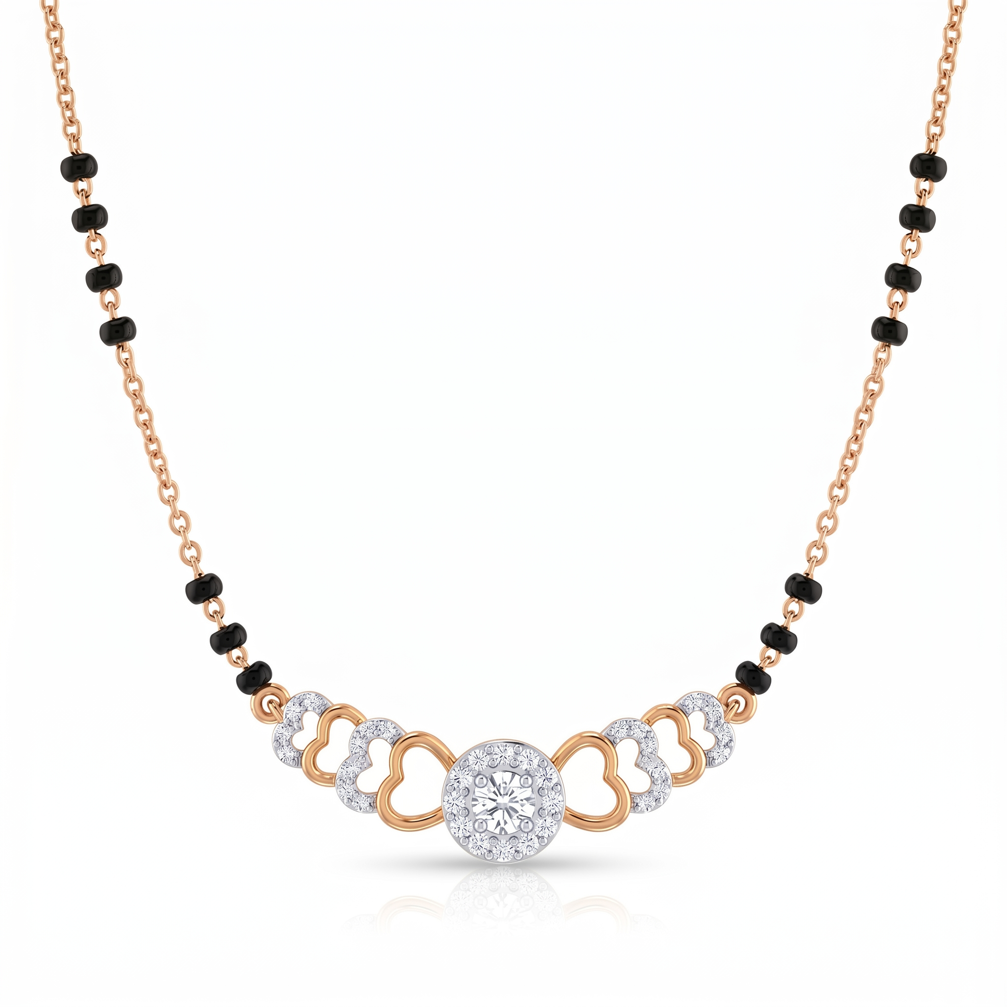 Lustrous Whisper Diamond Mangalsutra by SVADEZI - rose
