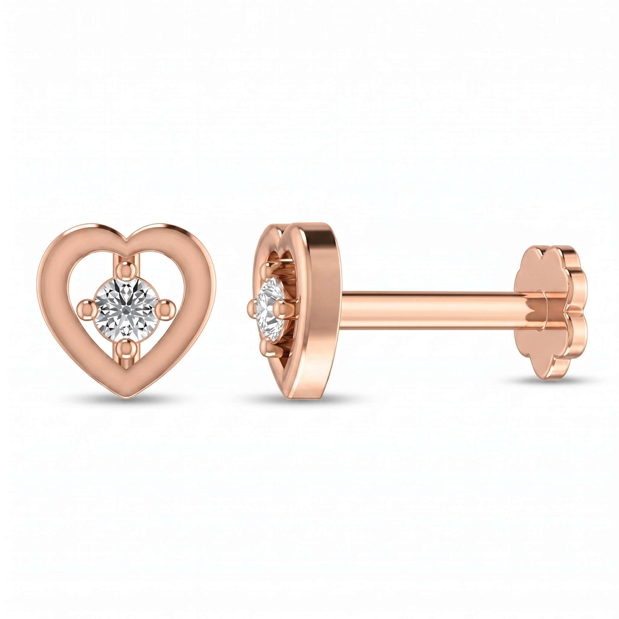 Mystic Heritage Diamond Nose Pin by SVADEZI - rose