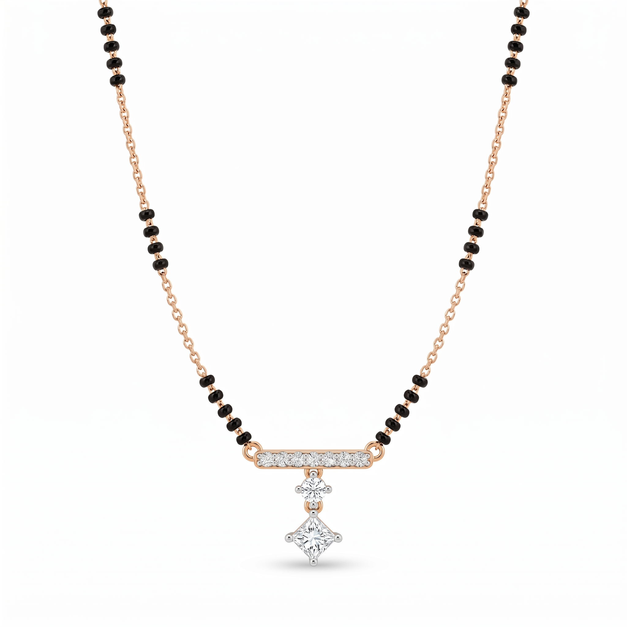 Heavenly Eternity Diamond Mangalsutra by SVADEZI - rose