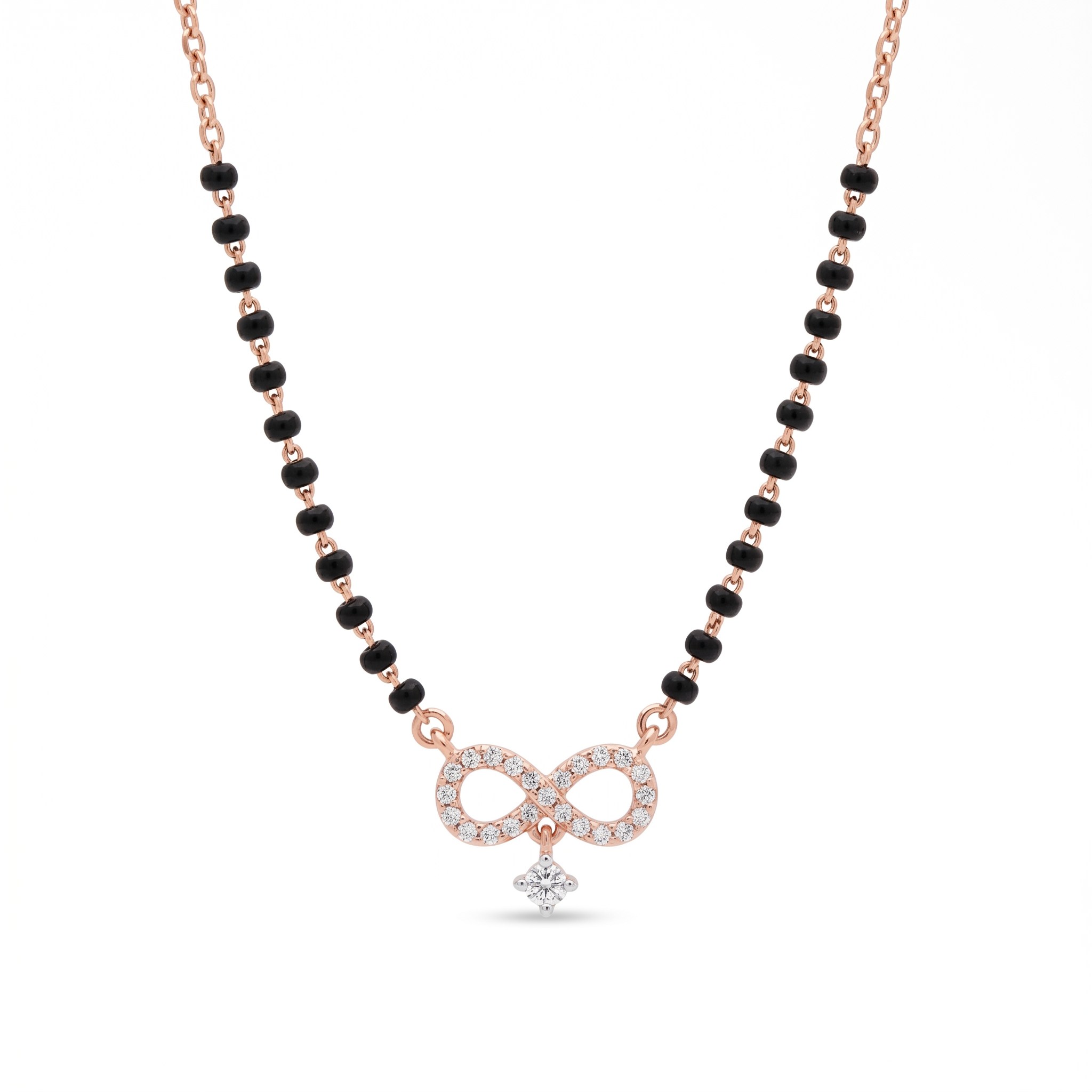 Whispering Promise Diamond Mangalsutra by SVADEZI - rose