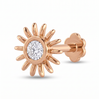 Dawn Beauty Diamond Nose Pin by SVADEZI - rose