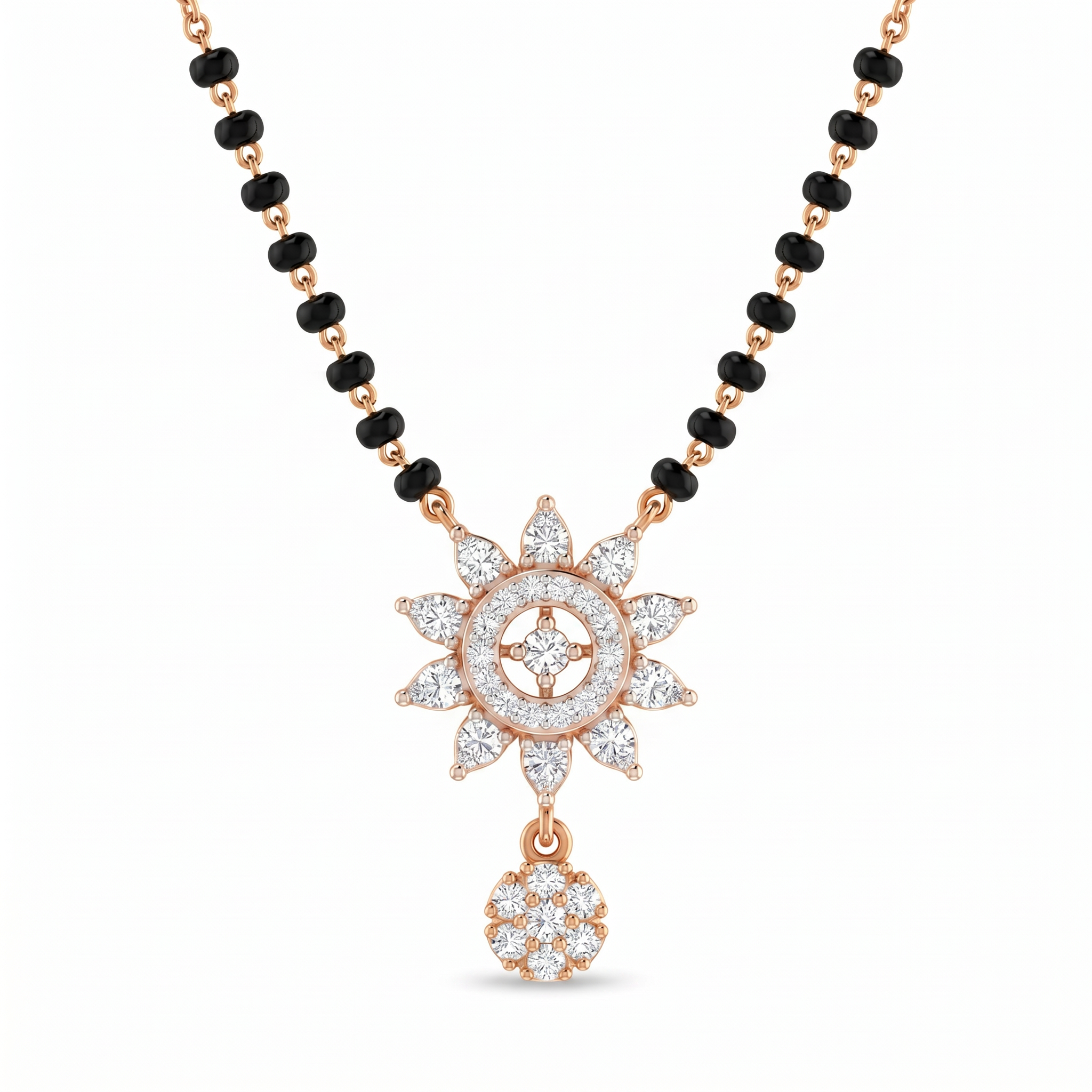Sacred Vision Diamond Mangalsutra by SVADEZI - rose