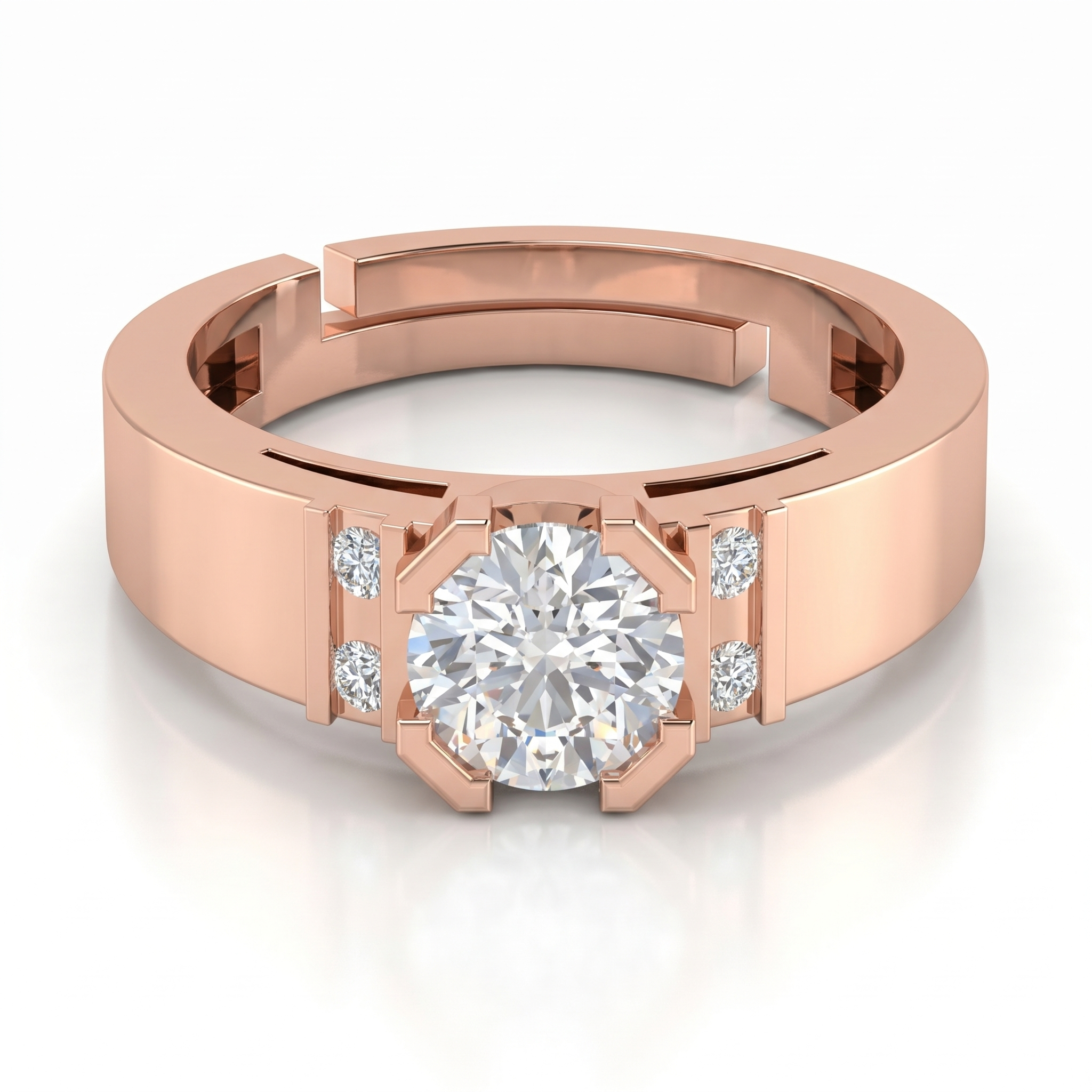 Regal Whisper Diamond Ring by SVADEZI - rose