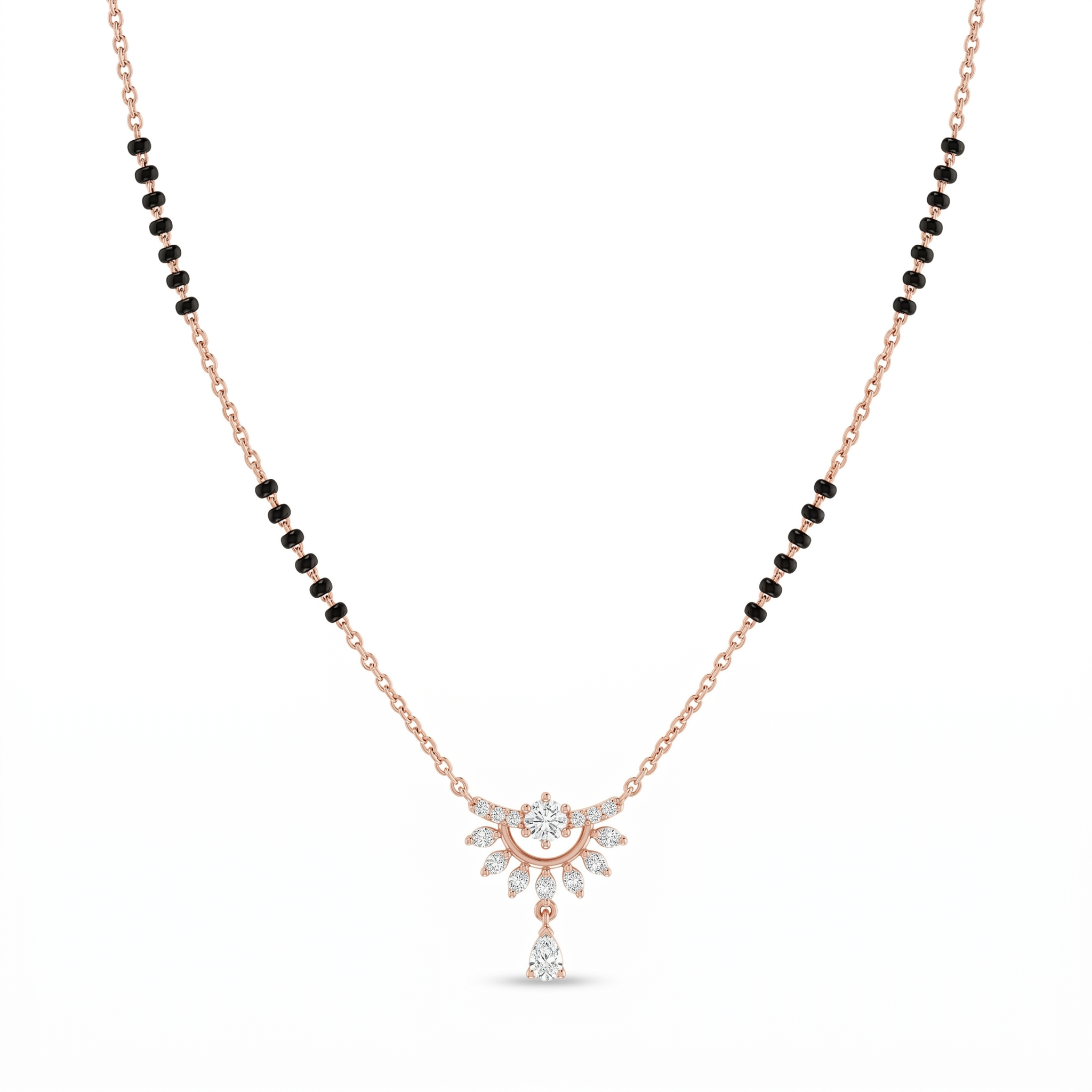Opulent Dream Diamond Mangalsutra by SVADEZI - rose