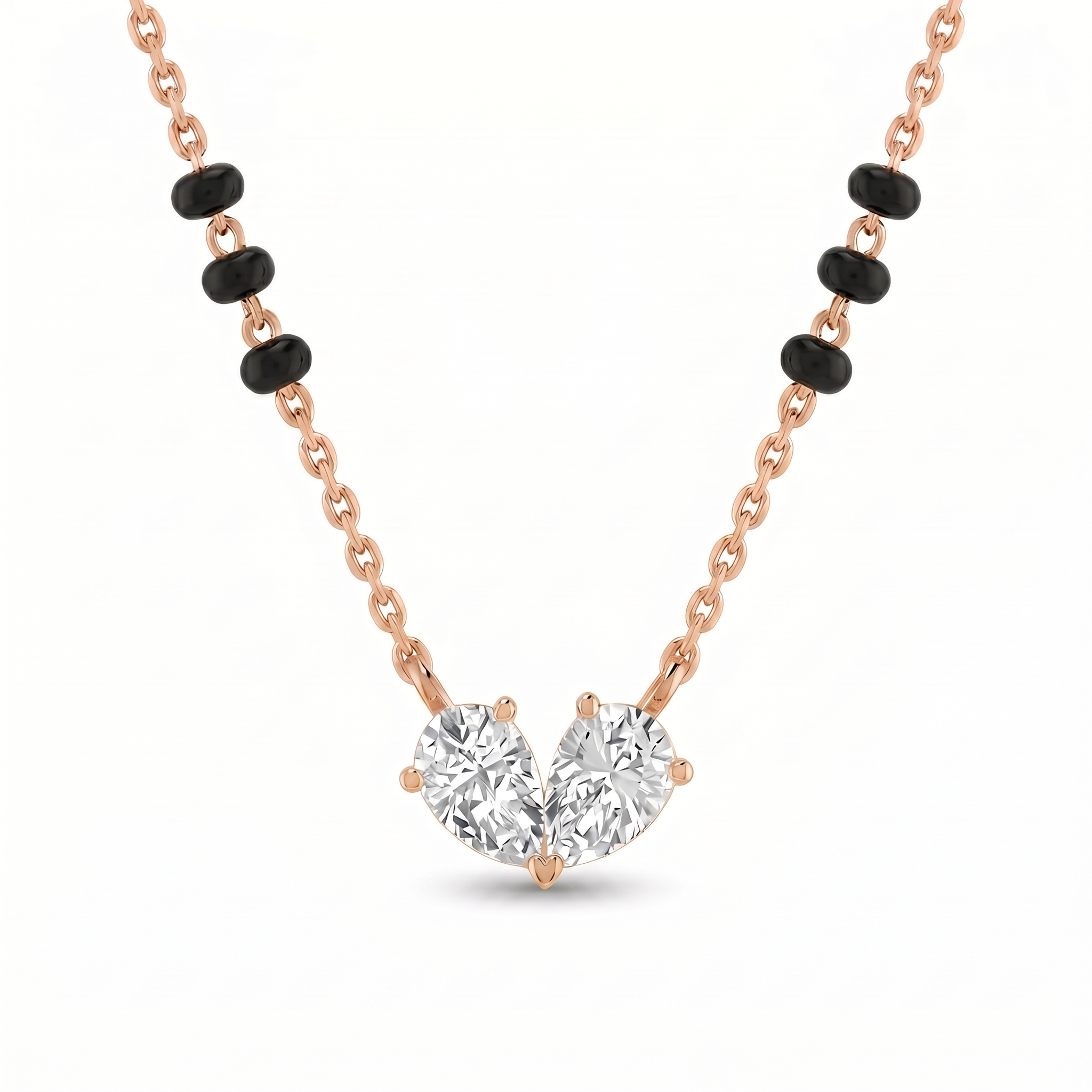 Sovereign Bloom Diamond Mangalsutra by SVADEZI - rose