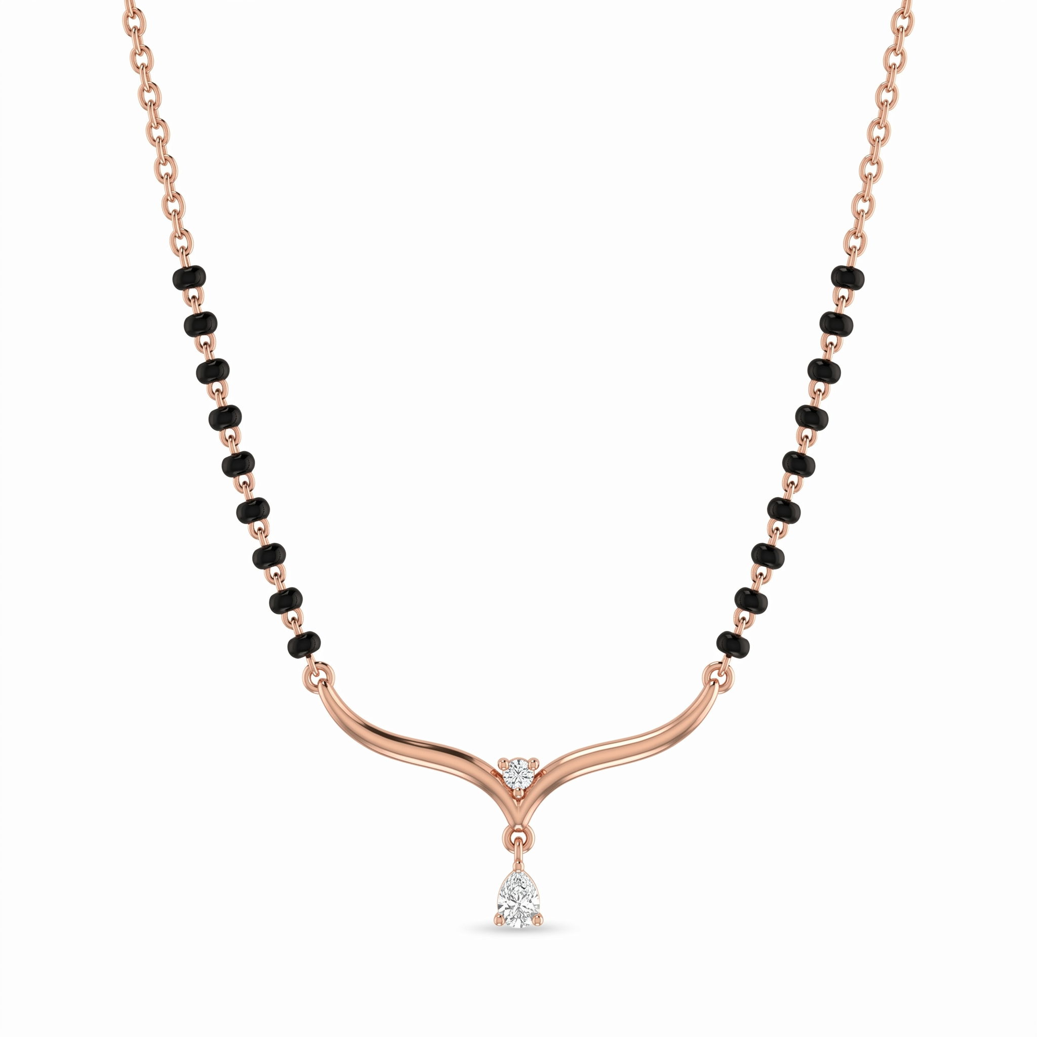Majestic Harmony Diamond Mangalsutra by SVADEZI - rose