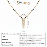 Enthroned Spell Diamond Mangalsutra by SVADEZI