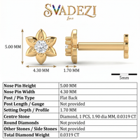 Regal Mystique Diamond Nose Pin by SVADEZI
