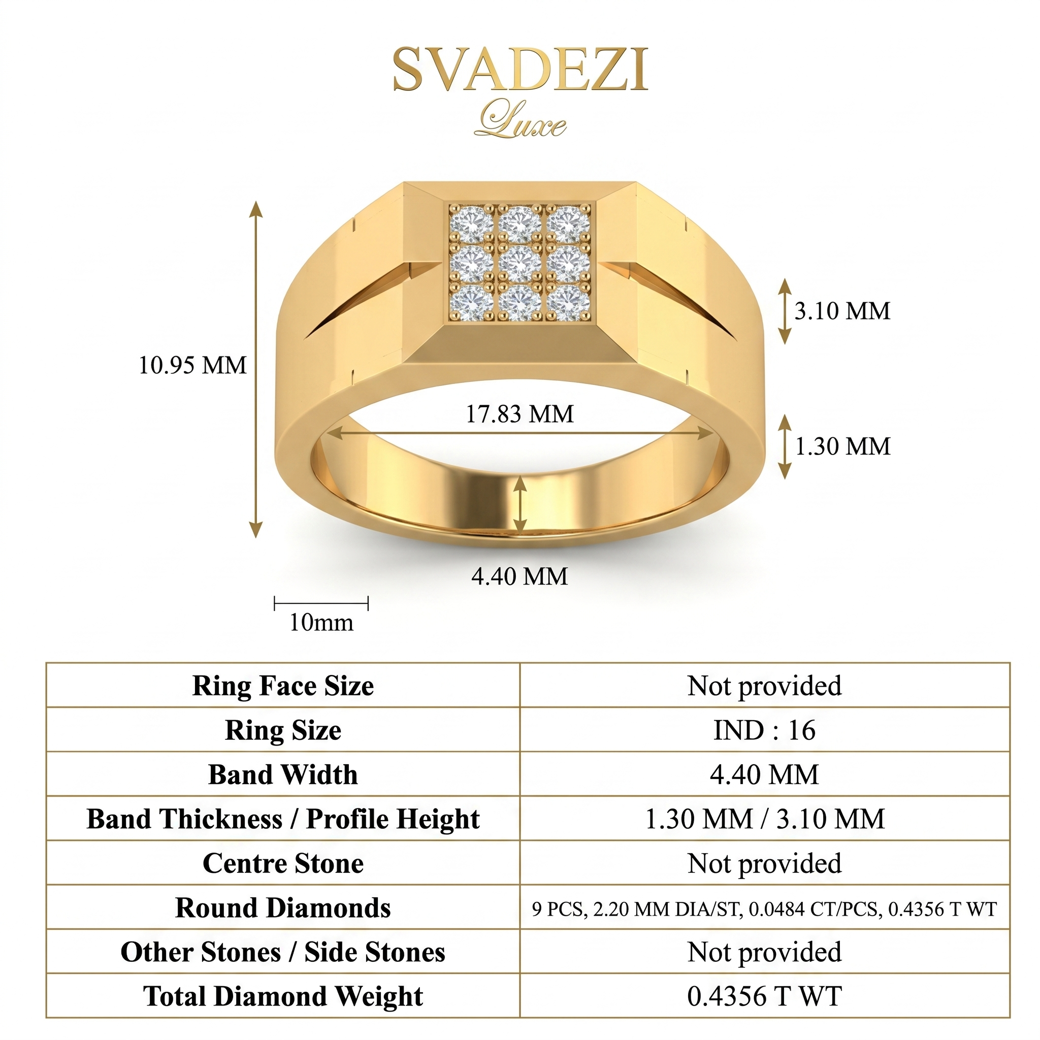 Opulent Crown Men's Diamond Ring by SVADEZI