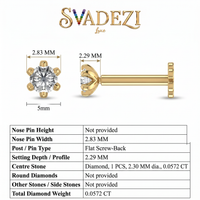 Mystic Dream Diamond Nose Pin by SVADEZI