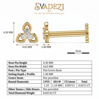 Solstice Petal Diamond Nose Pin by SVADEZI